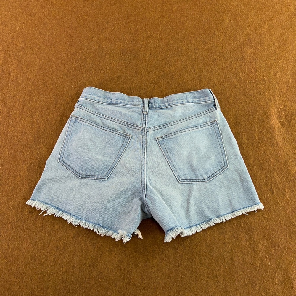Universal Thread Womens 4 Blue Distressed High Rise Baggy Denim Shorts NWT - Picture 8 of 9